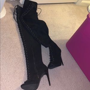 Thigh High Laced Boots
